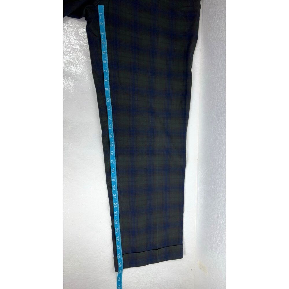 VTG Polo Ralph Lauren Blackwatch Plaid Cinch Waist Pleated Pants Men's 30x30 - Picture 7 of 14